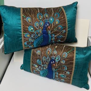 Pier 1 Regal Peacock Throw pillows set of 2